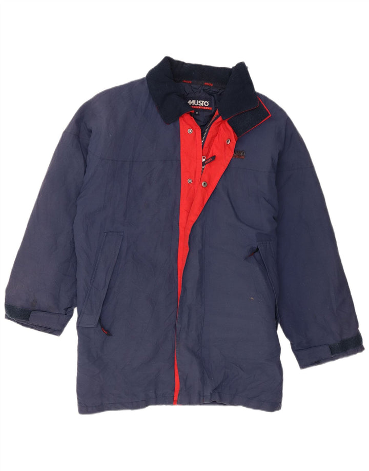 Musto Herre Windbreaker Jacket UK 38 Medium Navy Blue Nylon