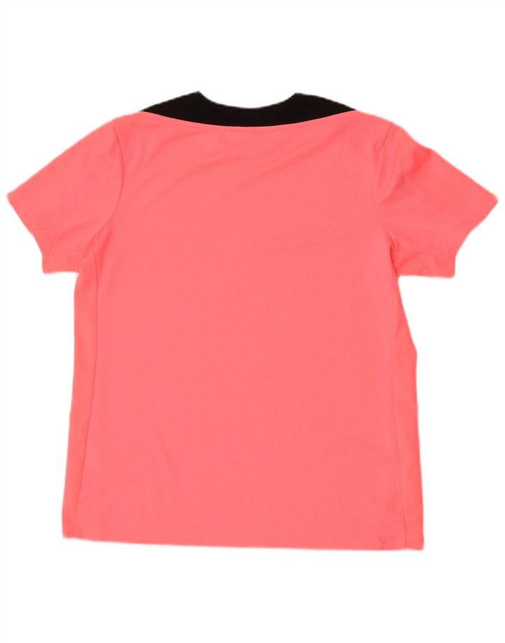 Nike Herre Dri Fit T-shirt Top Stor Pink Colourblock Polyester
