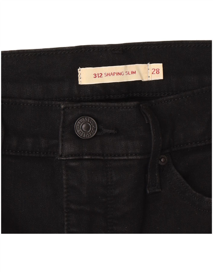 Levi's Womens 312 Shaping Slim Jeans W28 L32 Sort bomuld
