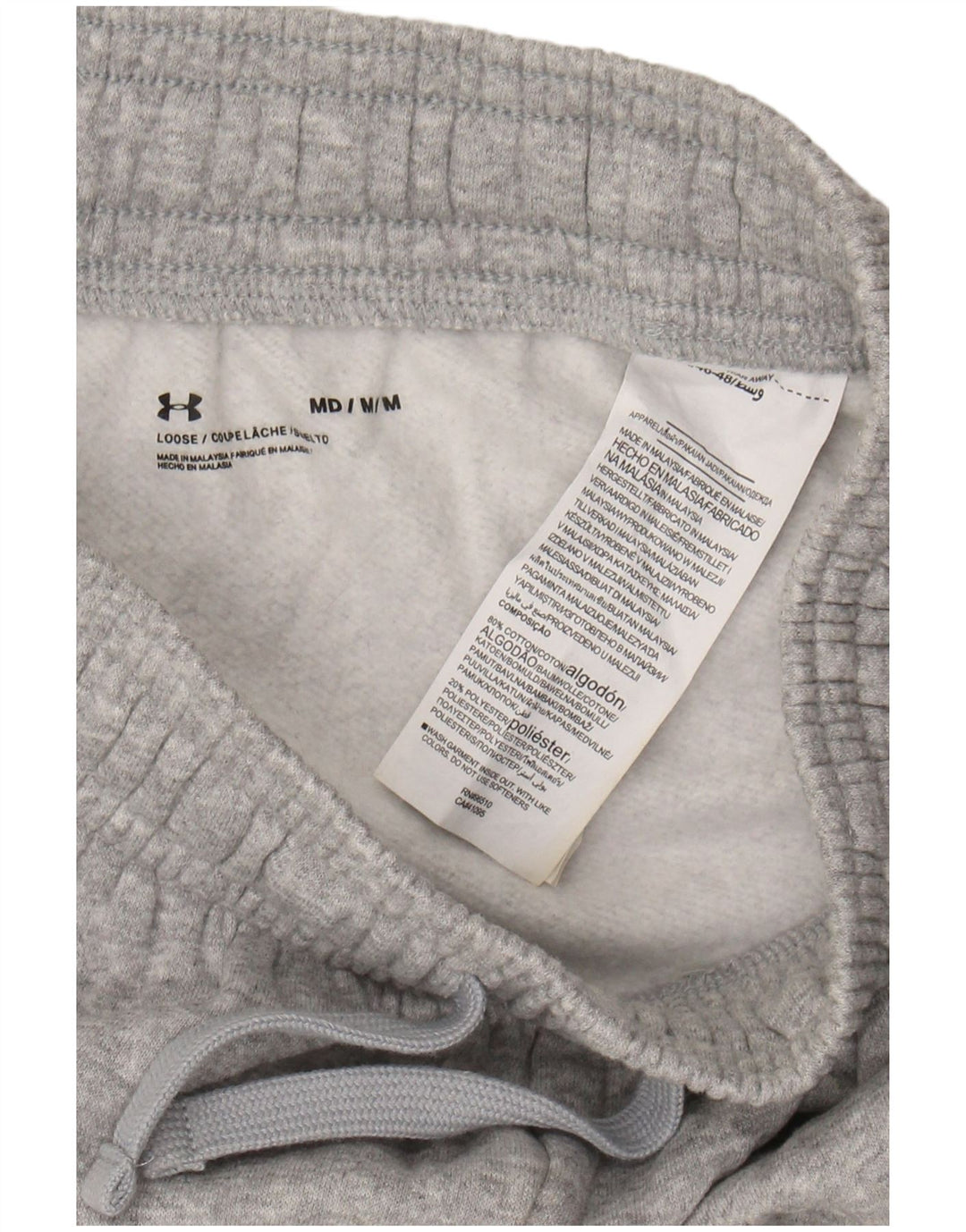 UNDER ARMOUR Mens Graphic Sport Shorts Medium  Grey Cotton