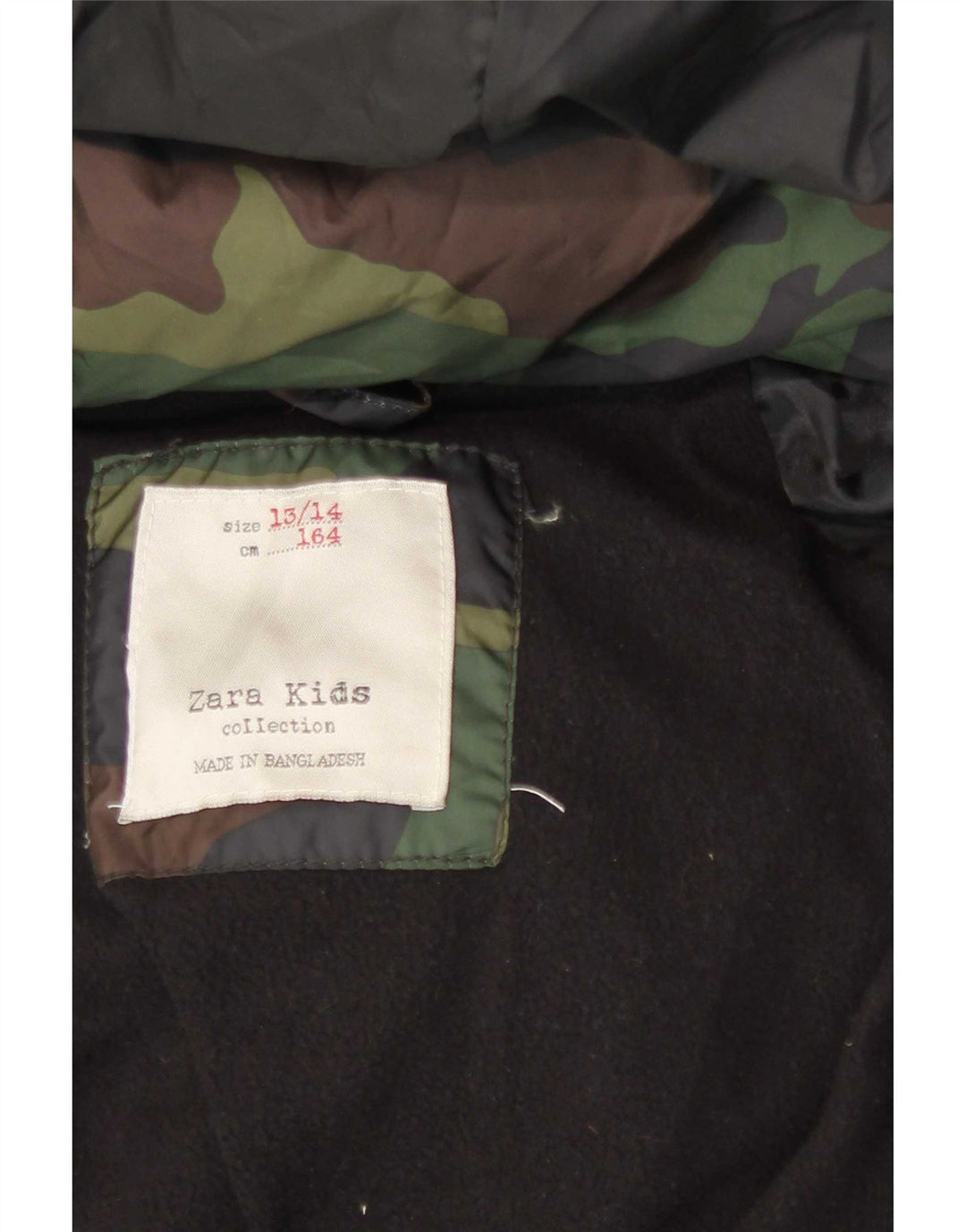 Zara hættejakke til drenge 13-14 år Flerfarvet camouflage