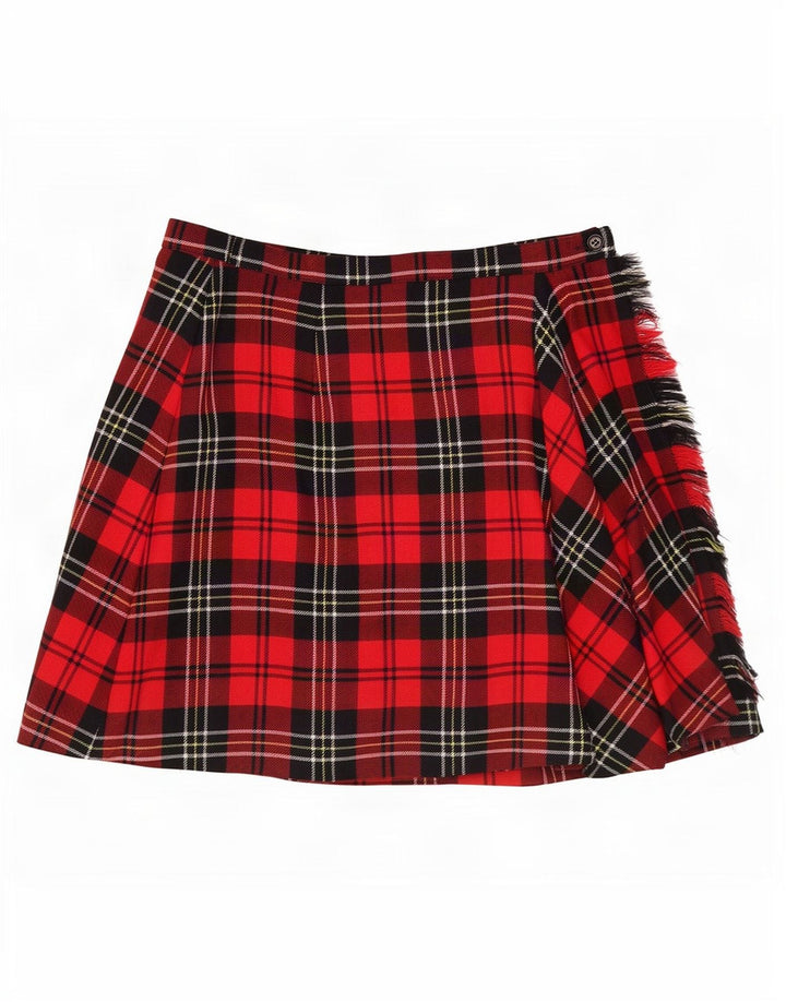 Max & Co. Kvinders Mini Wrap Nederdel W28 Medium Rød Plaid