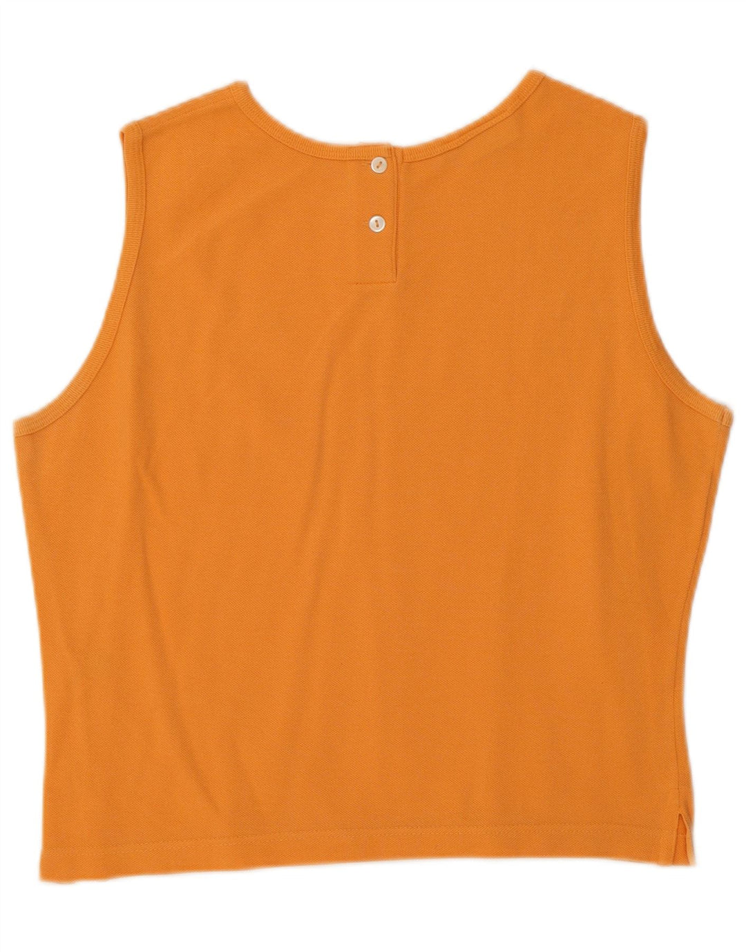 Lacoste Womens Crop Vest Top Størrelse 46 XL Orange Bomuld