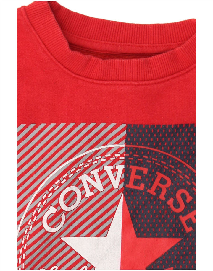 Converse Boys Grafisk Sweatshirt Jumper 10-11 år Medium Rød Bomuld