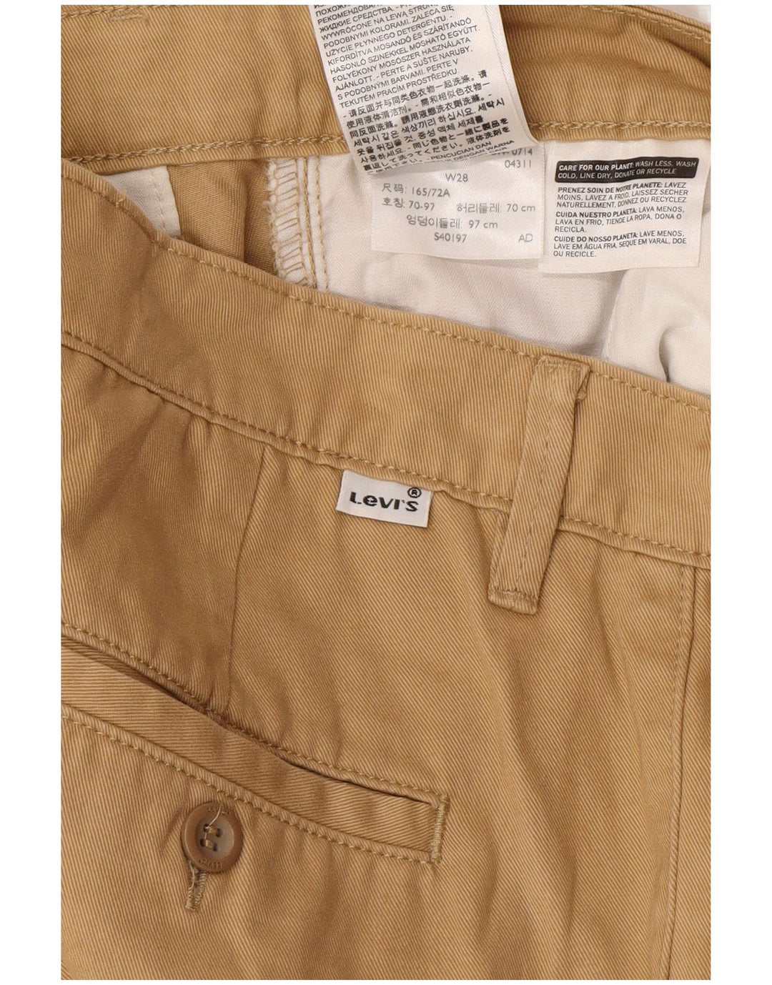 LEVI'S Lige jakkesæt til kvinder W28 L28 Beige bomuld