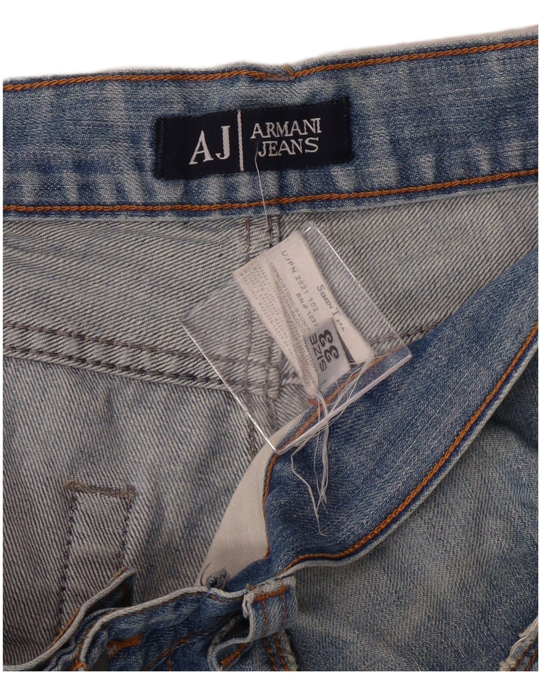 Armani Straight Jeans til mænd W33 L30 Blå Bomuld
