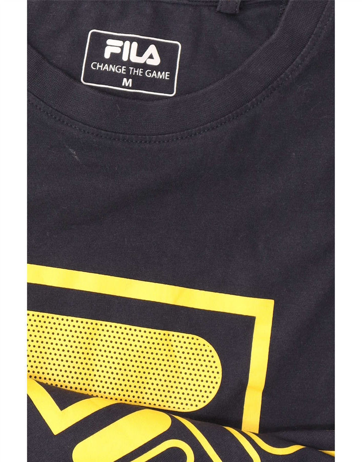 Fila Herre Grafisk T-Shirt Top Medium Navy Blue