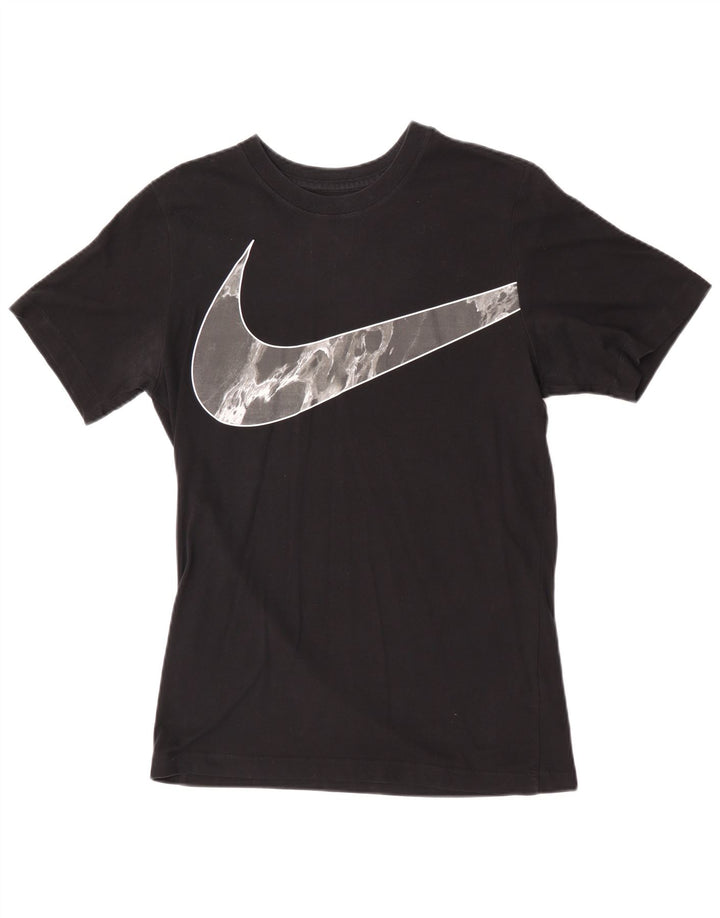 Nike Herre Dri Fit grafisk T-shirt top lille sort bomuld