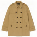 Massimo Dutti Dame Trench Coat UK 14 Stor Beige Bomuld