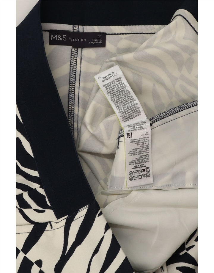 Marks & Spencer Dame Capri Bukser UK 16 Large W36 L20 Sort