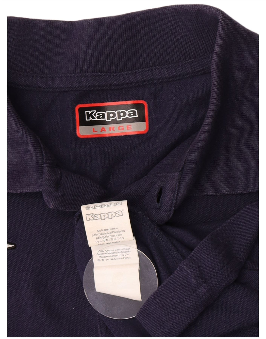 Kappa herre poloshirt Stor marineblå bomuld