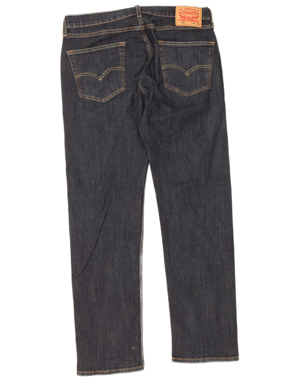 Levi's herre 505 lige jeans W34 L32 marineblå bomuld