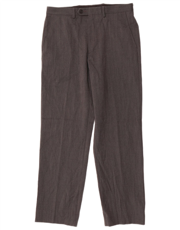 Marks & Spencer Straight Suit Bukser til mænd W32 L31 Grå polyester