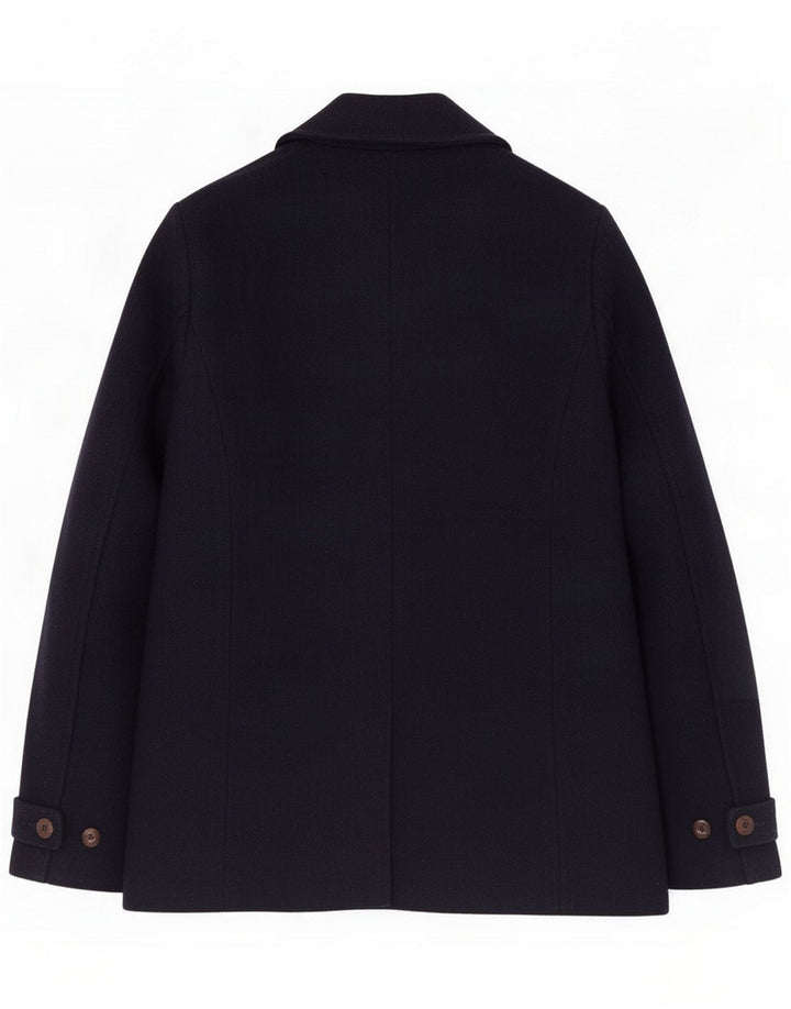 Levi's Womens Pea Coat UK 16 Large Navy Blue Wool