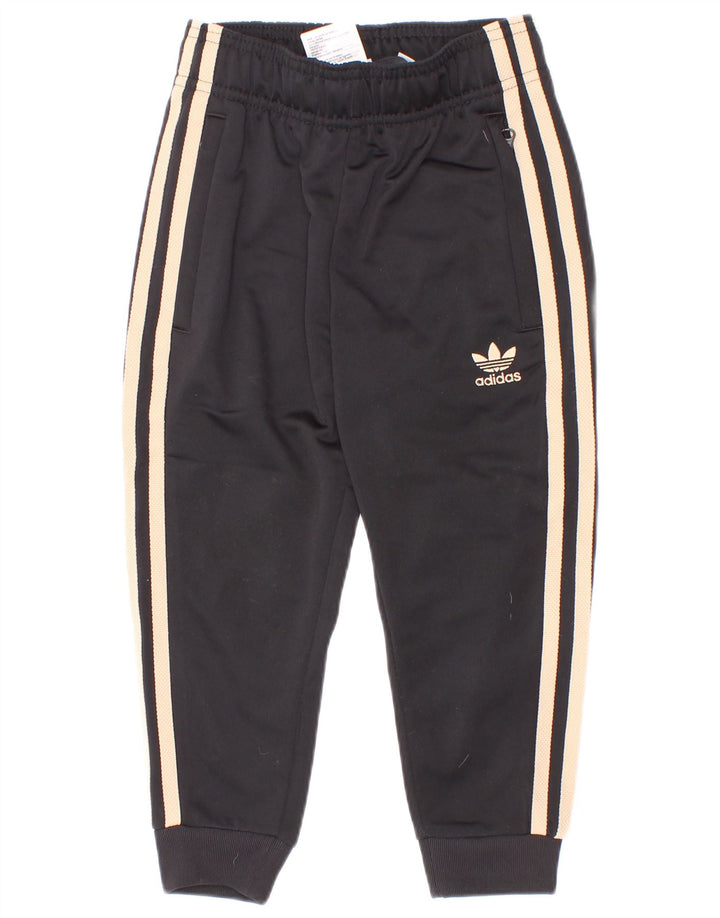 Adidas Drenge Træningsdragt Bukser Joggers 3-4 År Sort Polyester