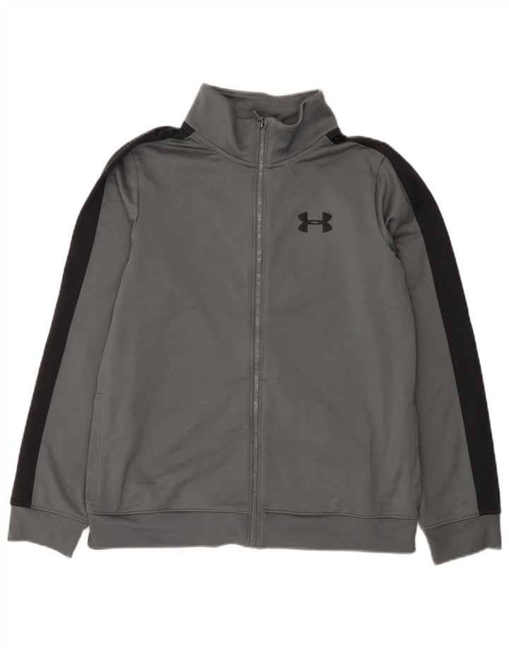 Under Armour drenge træningsdragt topjakke 11-12 år Stor grå farveblok