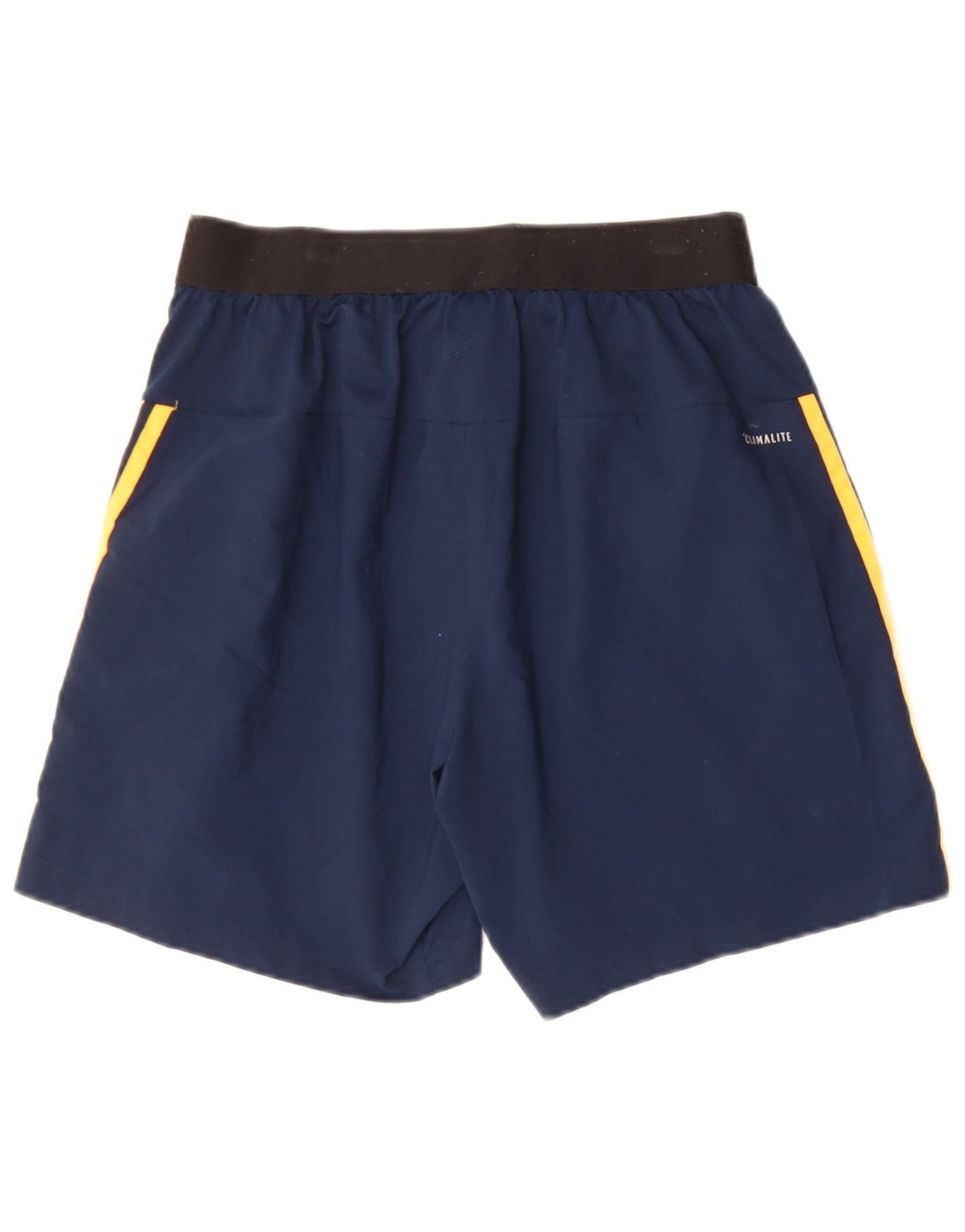 ADIDAS Boys Climalite Sport Shorts 13-14 Years Large Navy Blue Polyester