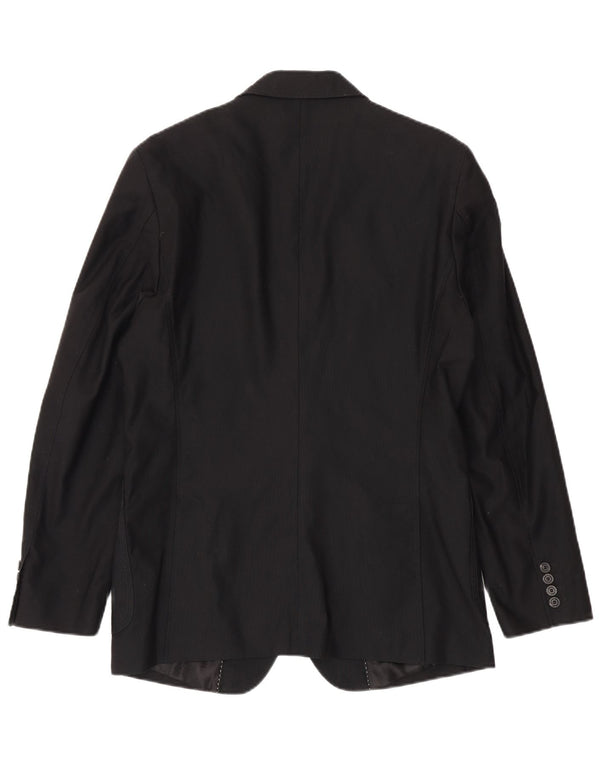 Zara Herre 2-knaps blazerjakke EU 50 Medium Sort Bomuld
