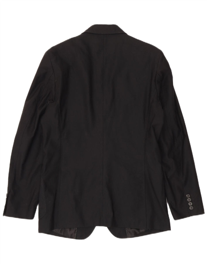 Zara Herre 2-knaps blazerjakke EU 50 Medium Sort Bomuld