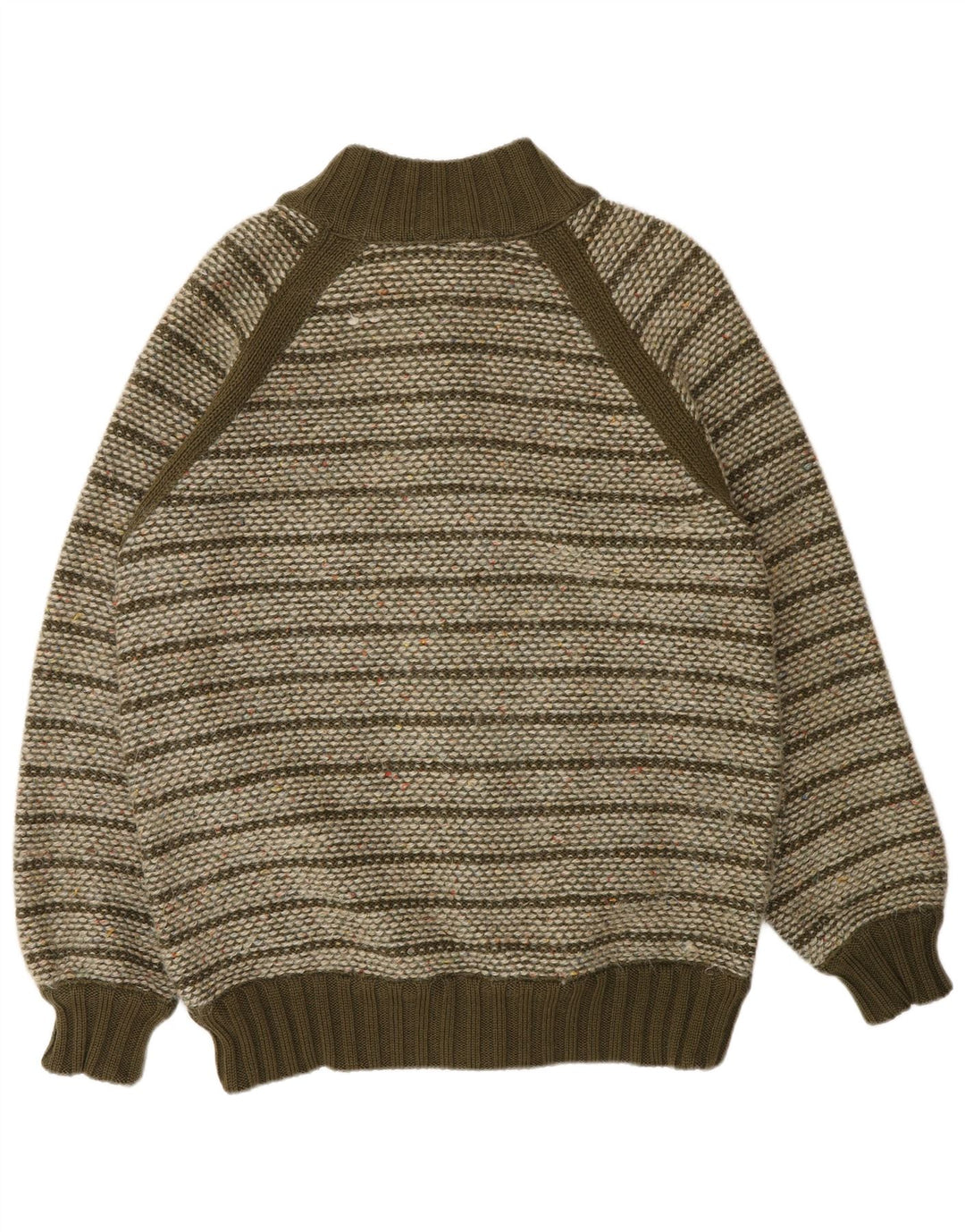 Missoni Herre Cardigan Sweater Medium Khaki Stribet Uld