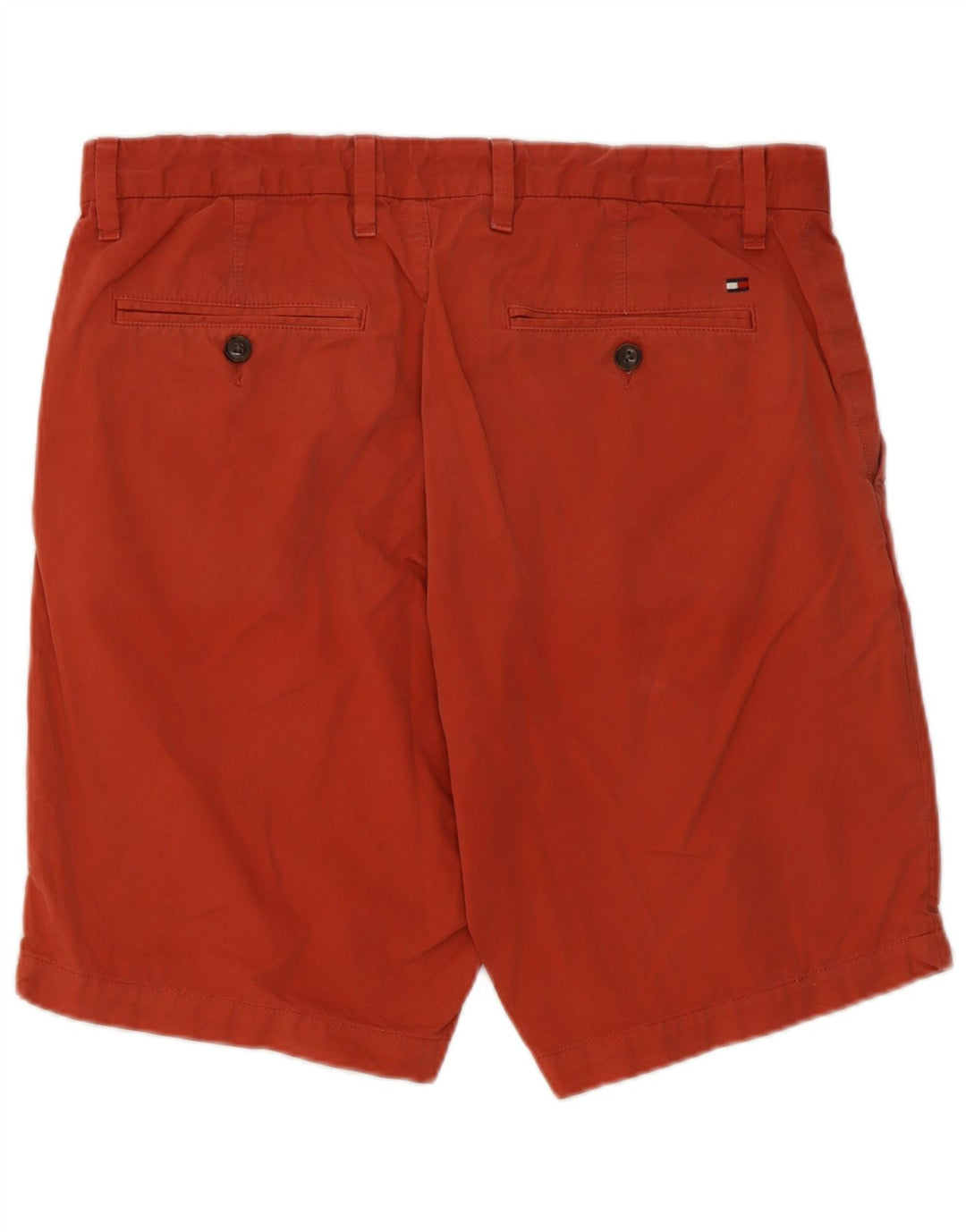 Tommy Hilfiger Herre Chino Shorts W33 Medium Rød Bomuld