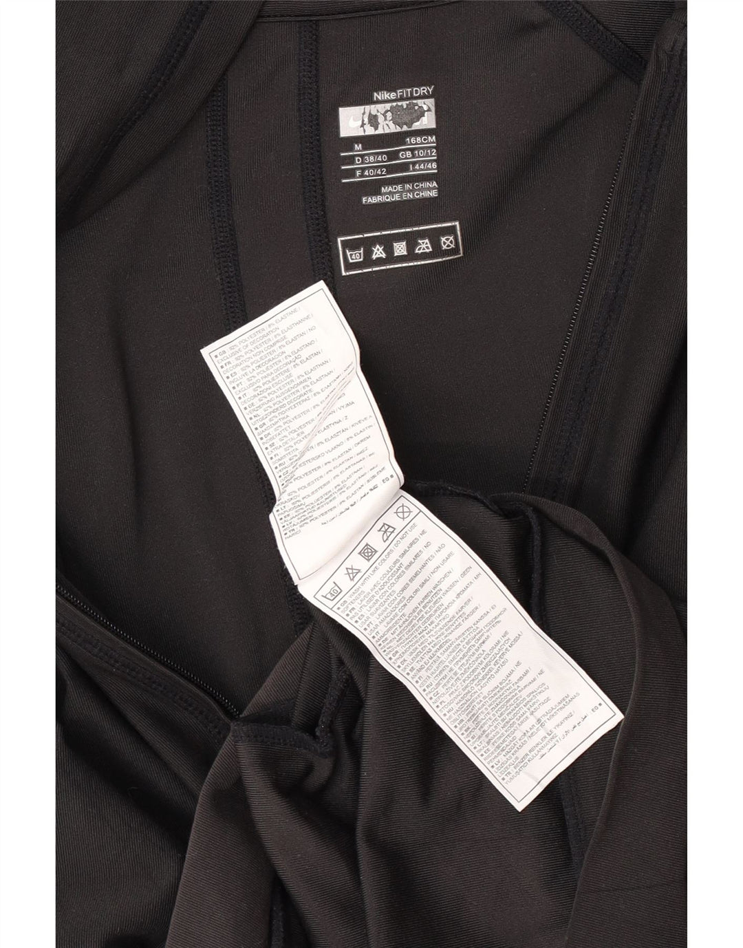 Nike Womens Fit Dry Zip Hoodie Sweater UK 10/12 Medium Black Polyester