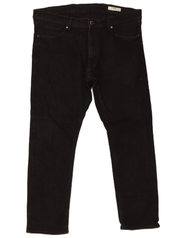 Marks & Spencer Herre Slim Jeans W38 L29 Sort Bomuld