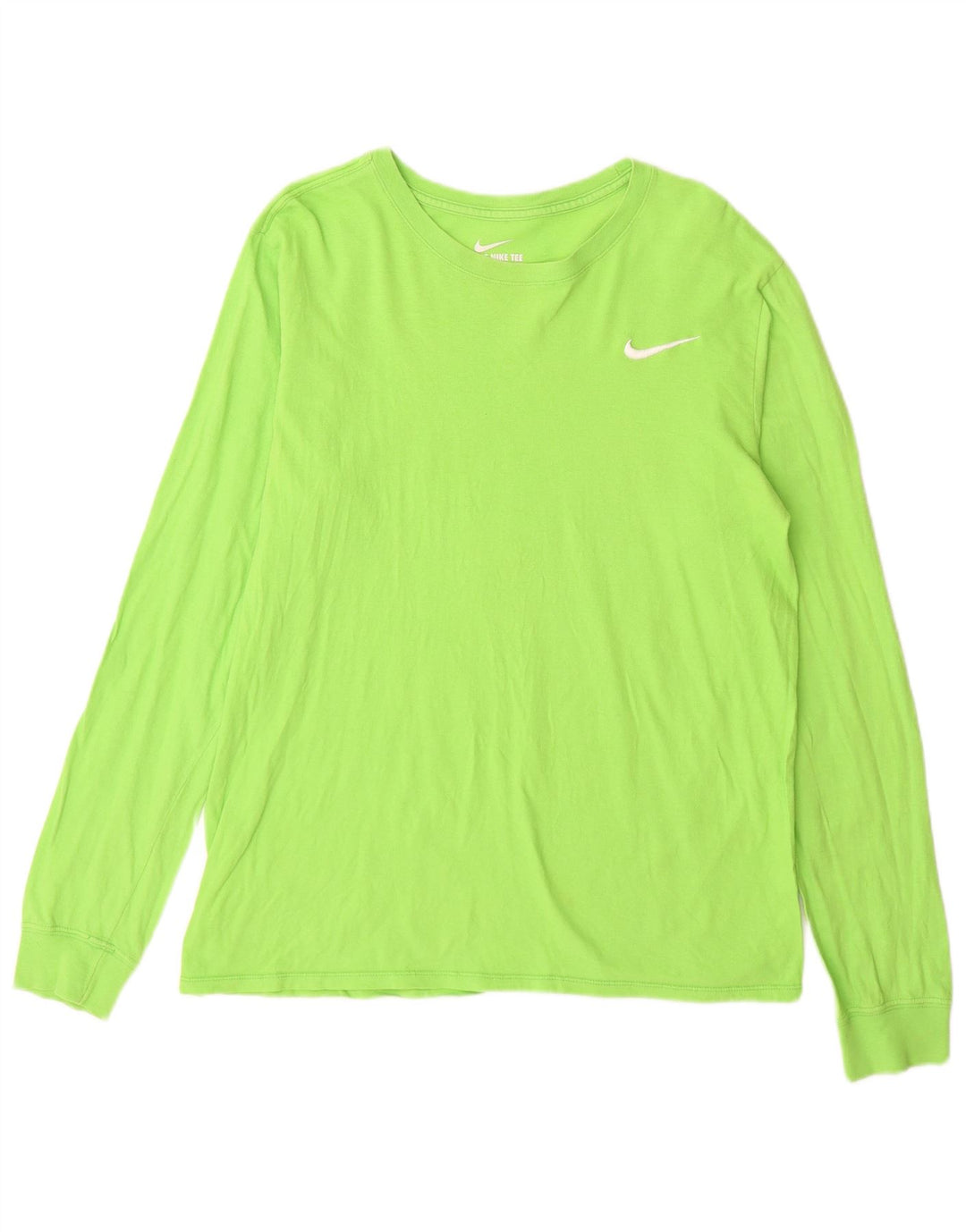 NIKE T-shirt med atletisk snit til mænd, mellemgrøn bomuld