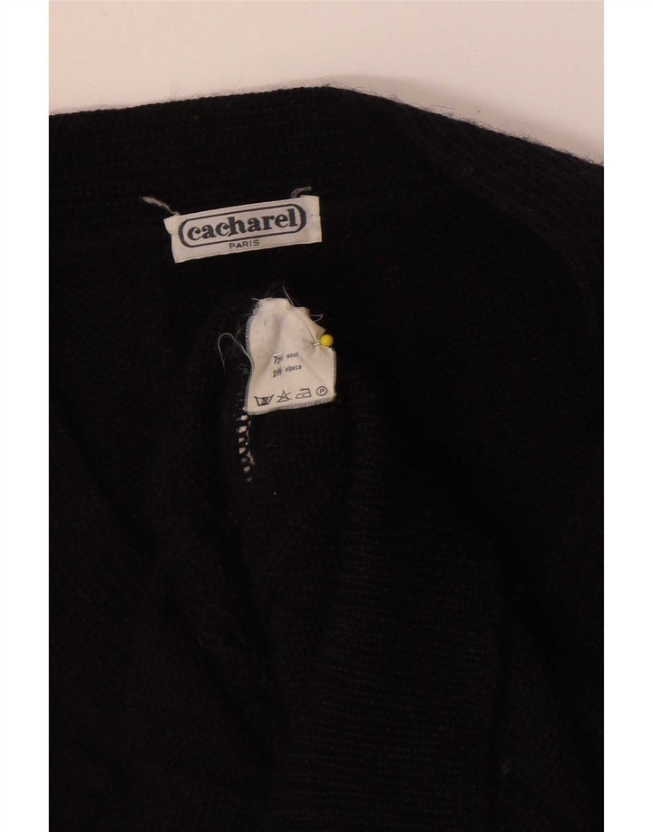 Cacharel Herre V-hals sweater Stor sort uld