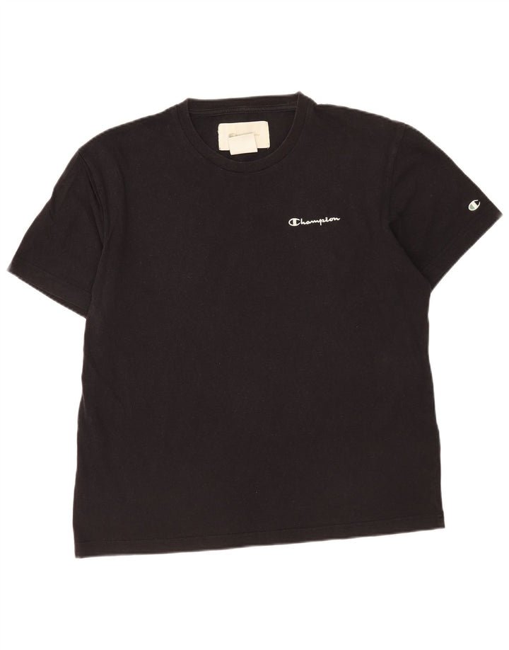 Champion Herre T-Shirt Top Stor Sort Bomuld