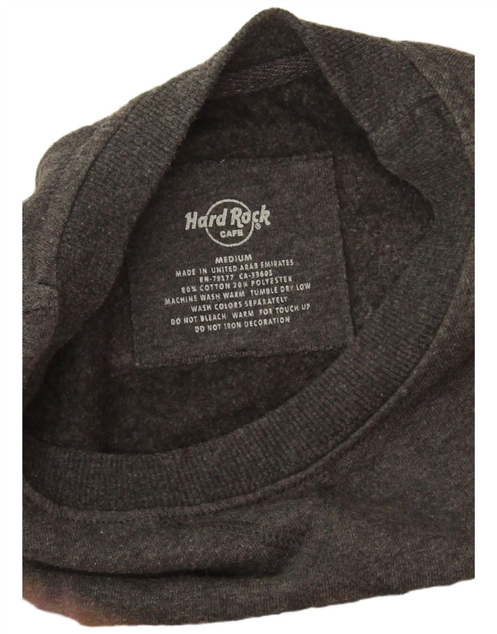 Hard Rock Cafe Herre Hollywood Grafisk Sweatshirt Jumper Medium Grå Flecked