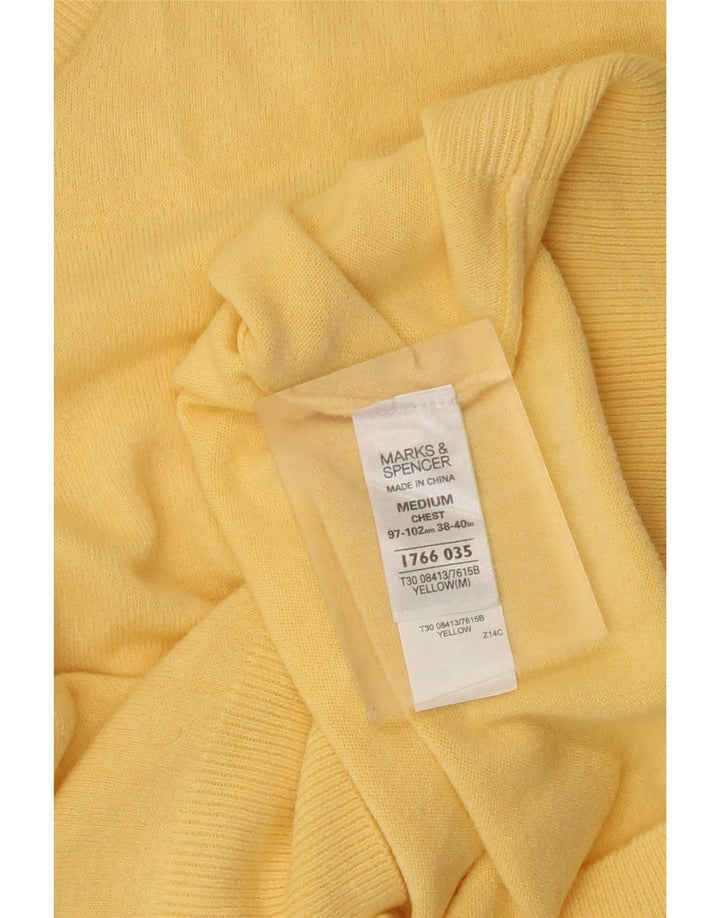 Marks & Spencer Herre V-hals sweater Medium Gul Akryl