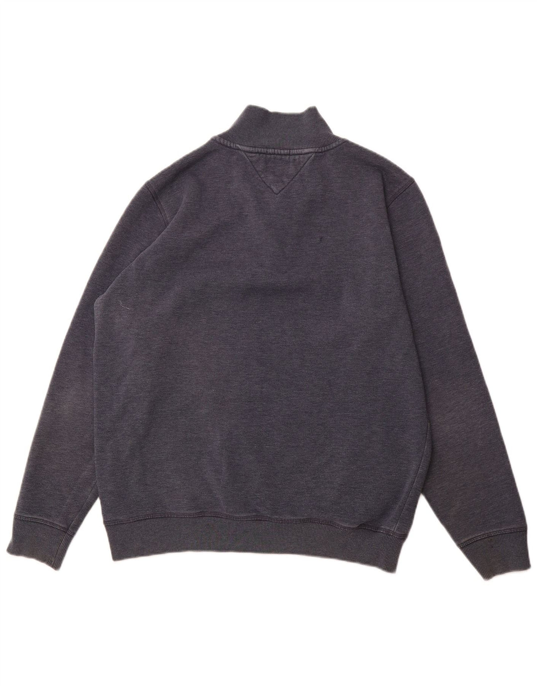 TOMMY HILFIGER Mens Regular Fit Zip Neck Sweatshirt Jumper XL Navy Blue