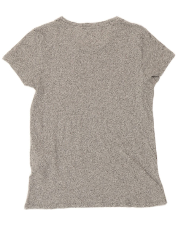 Levi's Grafisk T-shirt top til kvinder DK 10 Små grå flækket bomuld