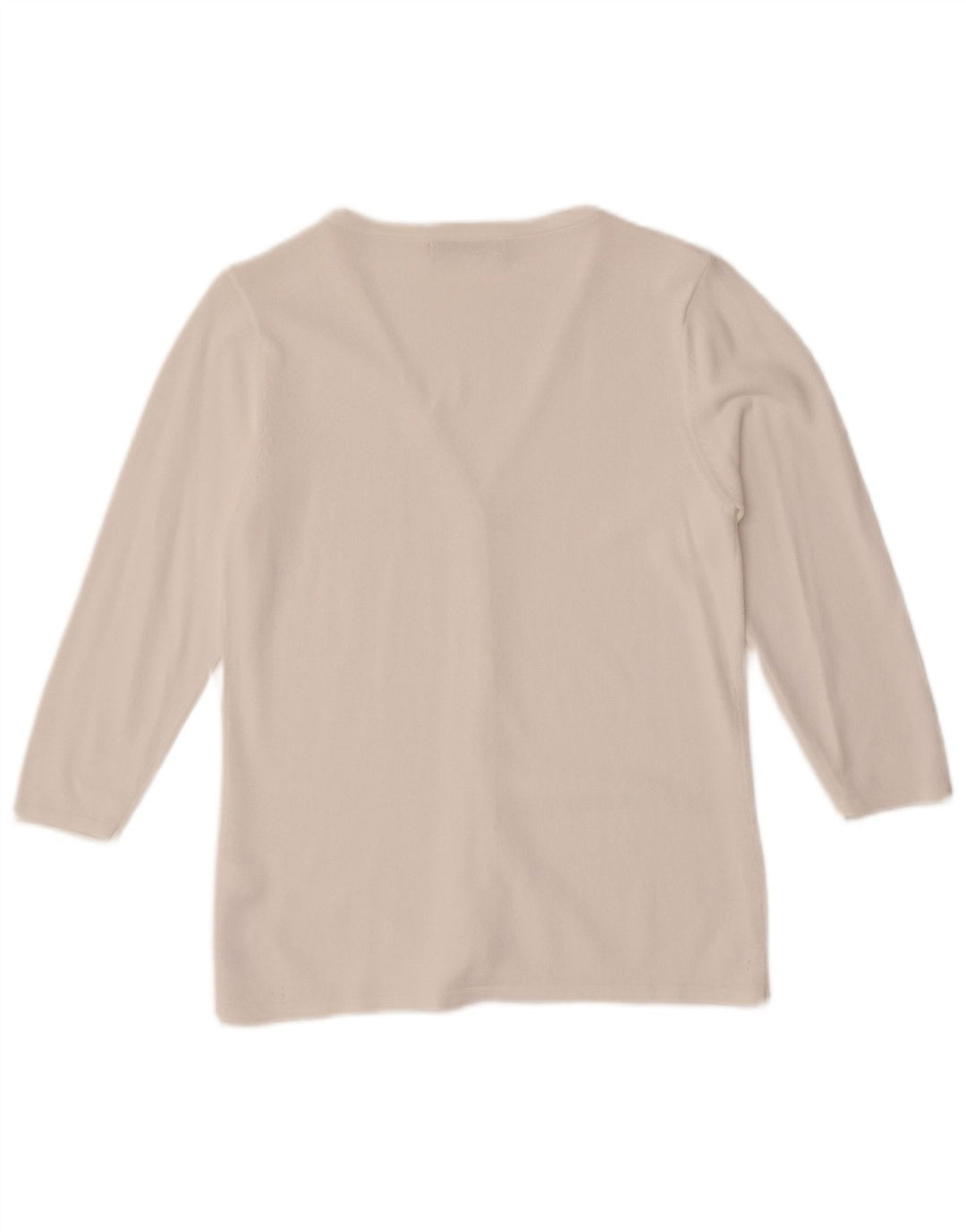 Marks & Spencer dame cardigan sweater 3/4 ærmer UK 10 Small White