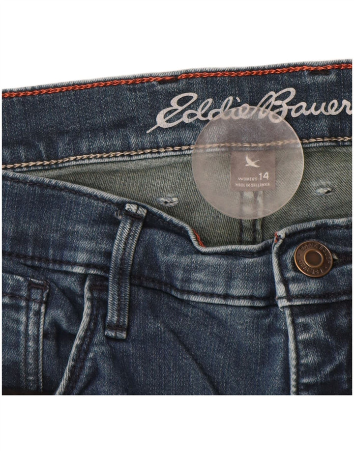 EDDIE BAUER Højtaljede lige jeans til kvinder US 14 XL W32 L29 Blå