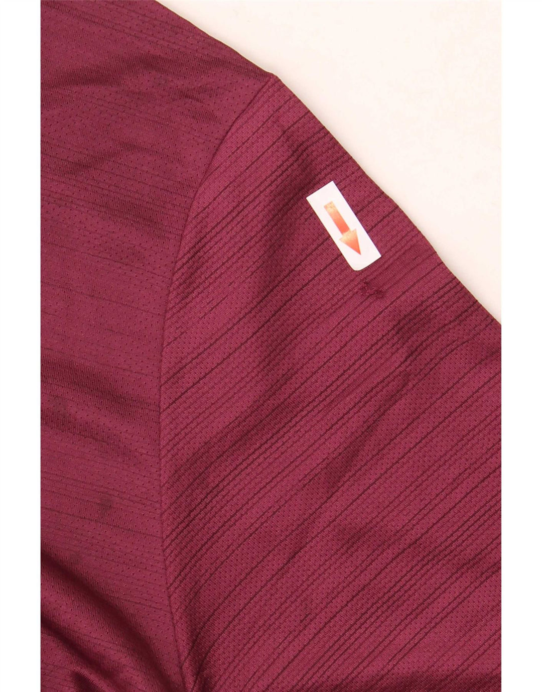 Nike Herre Dri Fit T-shirt Top Stor Bourgogne stribet polyester