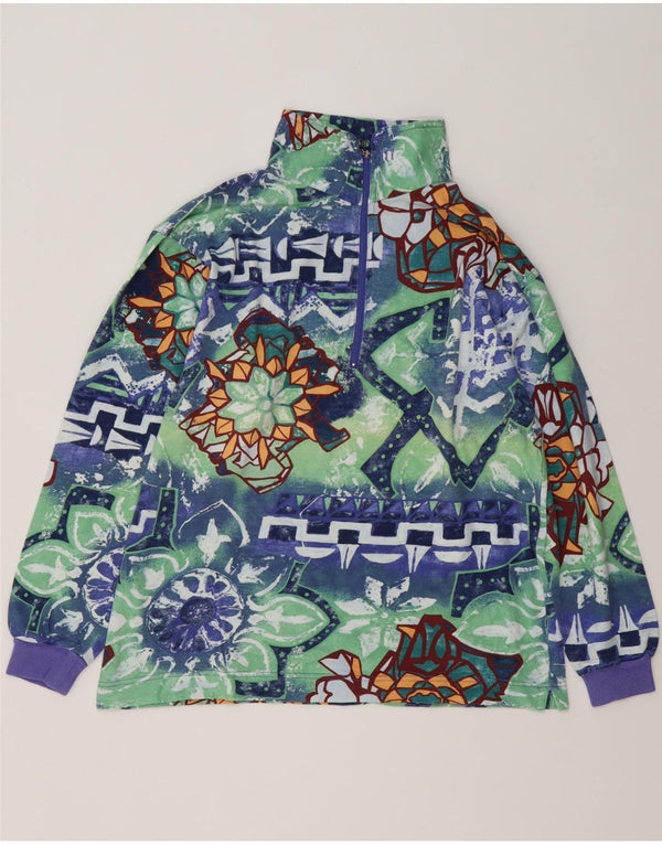 Maser M Sweatshirt med lynlås til kvinder UK 16 Large Multicolored Floral