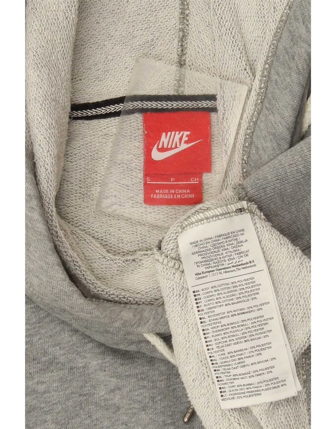 Nike hættetrøje til mænd, lille grå bomuld