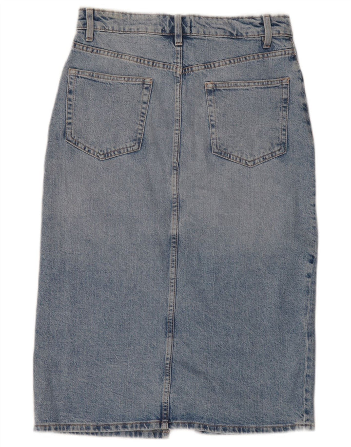 Zara Dame Denim Nederdel Medium W28 Blå