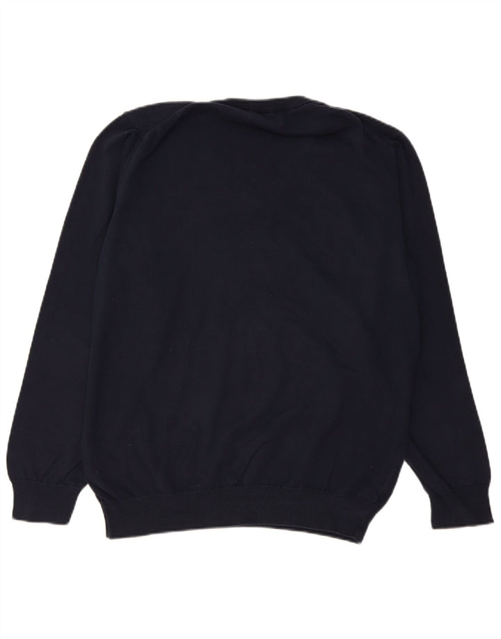 Gant Herre V-hals sweater Stor marineblå bomuld