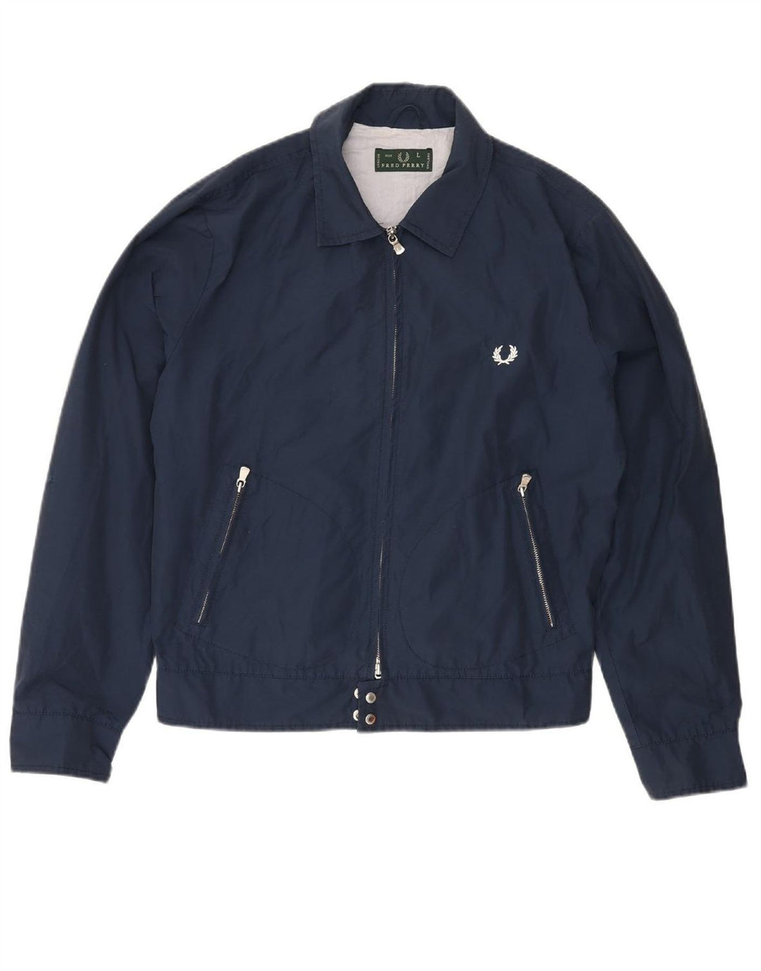 FRED PERRY Bomberjakke til mænd UK 40 Stor marineblå bomuld