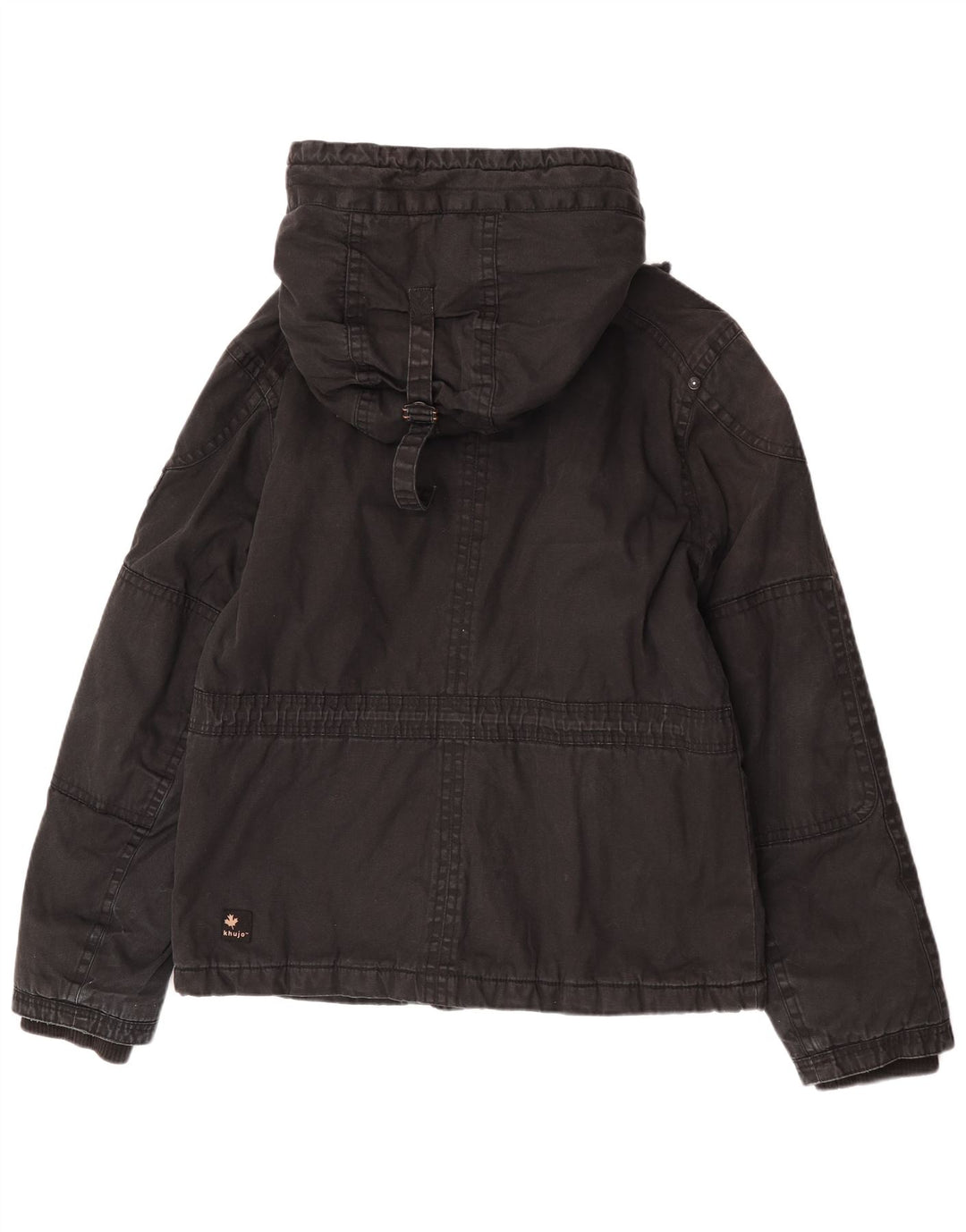 KHUJO Herre Hooded Utility Jacket UK 40 Large Black