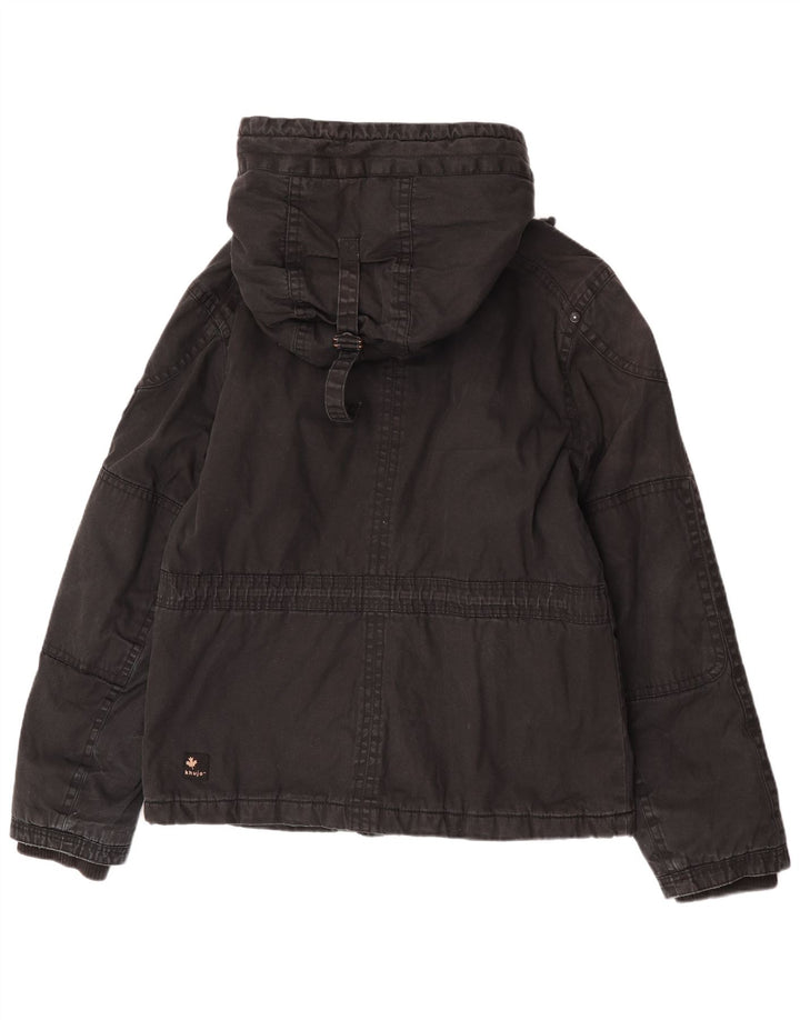 KHUJO Herre Hooded Utility Jacket UK 40 Large Black