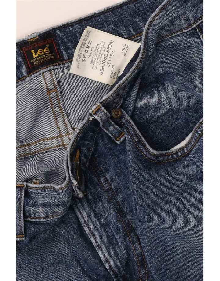 Lee Mens Rider Cropped Jeans W31 L25 blå bomuld