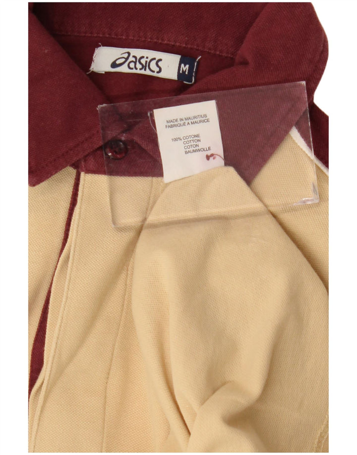 Asics herre poloshirt Medium Beige Colourblock Bomuld