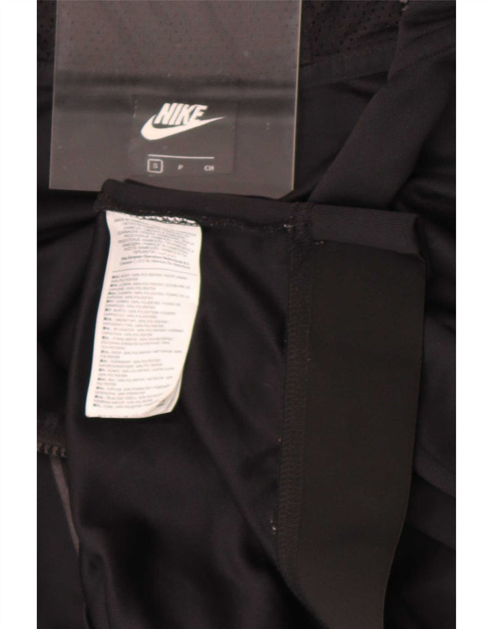 Nike Herre grafisk hættetrøje med lynlåshals, lille sort polyester