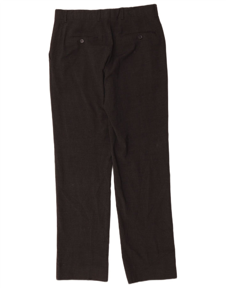 Zara Straight Suit Bukser til mænd EU 42 Large W32 L33 Grå Polyester