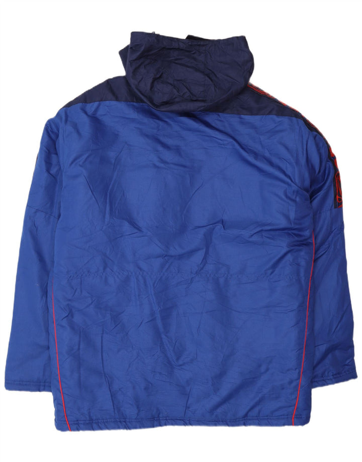 Saller Herre Grafisk Hætte Skijakke UK 44 2XL Blå Colourblock Polyester