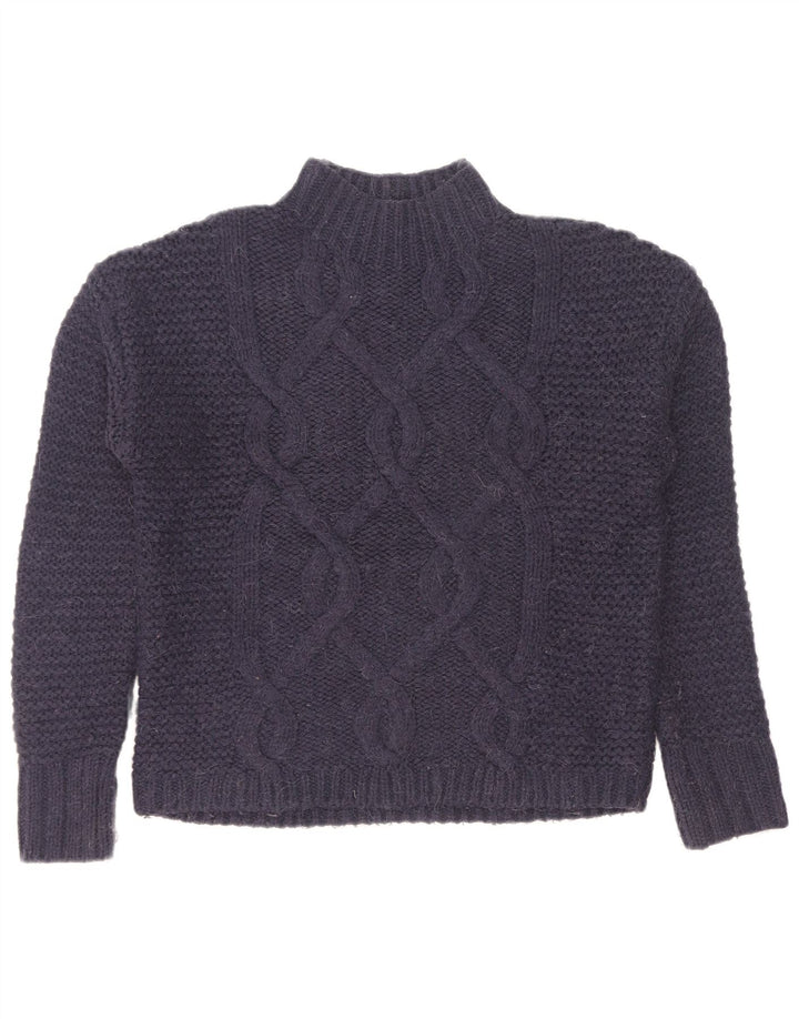 Gap Dame Oversized Turtle Neck Jumper Sweater UK 10 Small Navy Blue